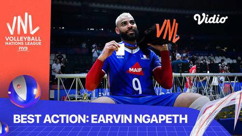 VIDEO: Deretan Aksi Terbaik dari Pevoli Prancis, Earvin N'Gapeth di Volleyball Nations League 2022 Putra