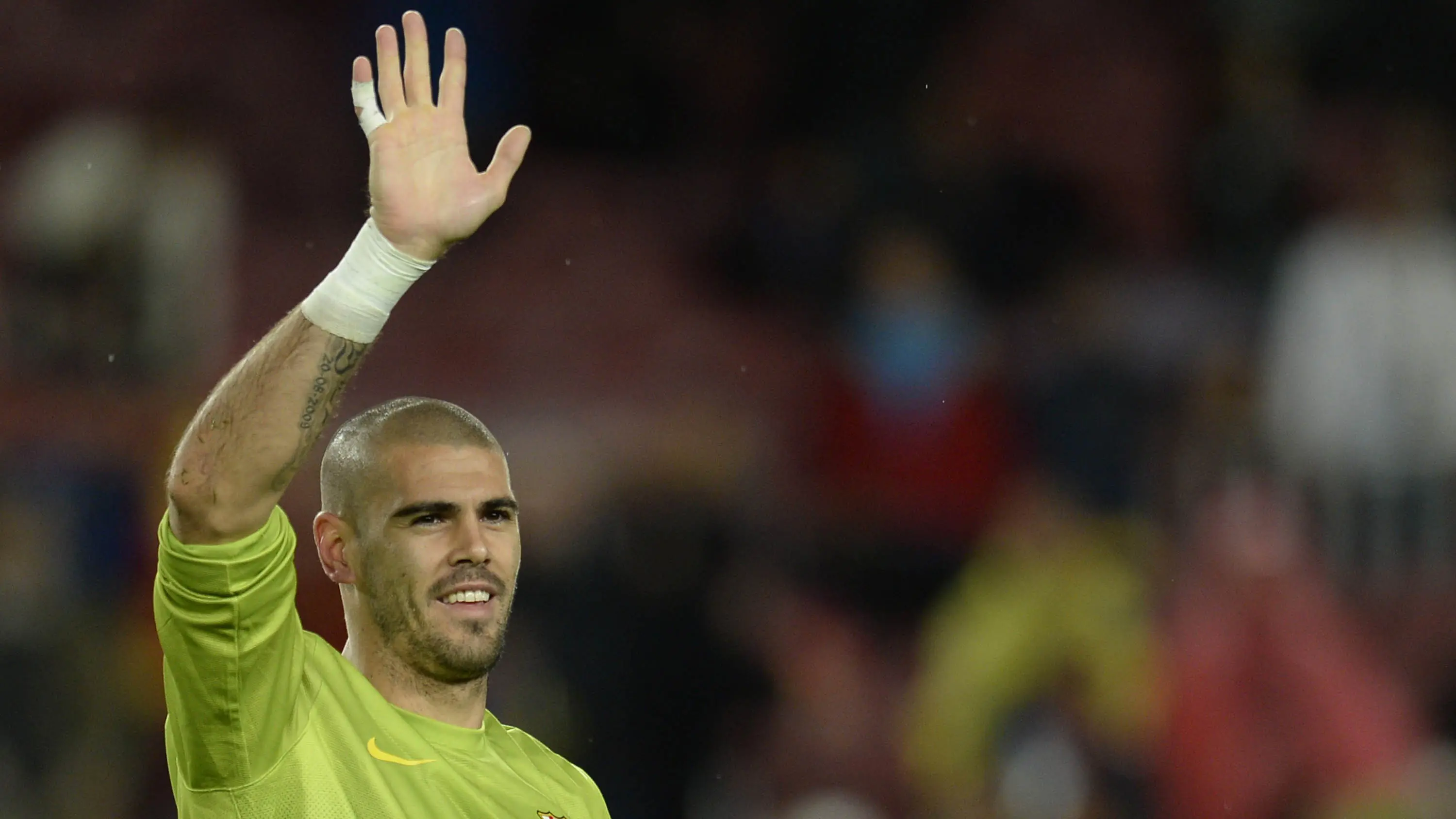 Selain sukses di level klub, Valdes juga mampu merengkuh trofi bersama timnas Spanyol, yakni Piala Dunia 2010 dan Piala Eropa 2012. (AFP/Javier Soriano)