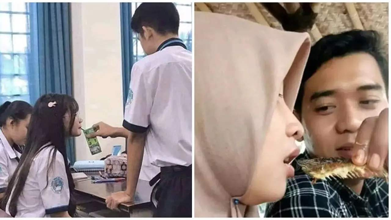 6 Potret Lucu Makan Disuapi Pacar Ini Bikin Senyum Malu