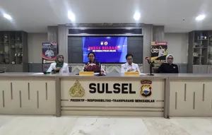 Konferensi pers manajemen RS Bhayangkara Makassar (Liputan6.com/Fauzan)