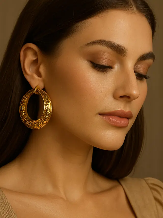 Model Anting Emas Bulat Besar