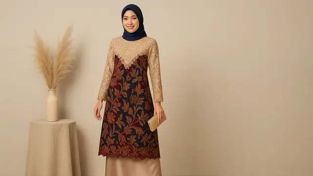 Model Batik Tunik yang Stylish di 2025/Ilustrasi gambar oleh AI