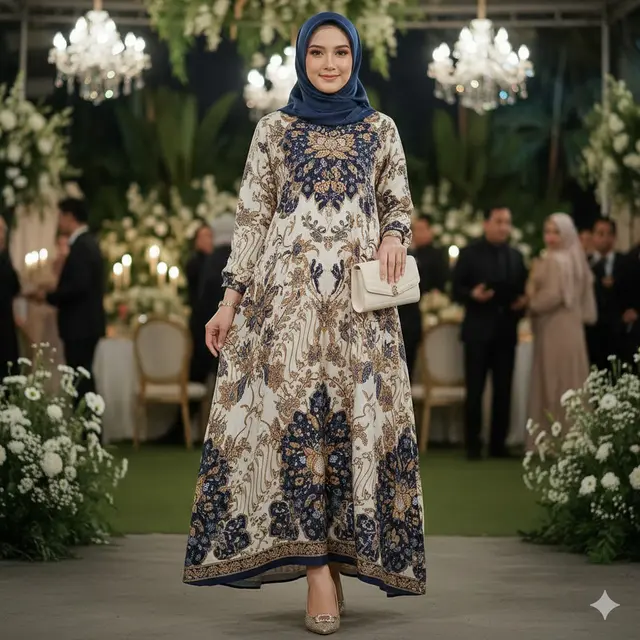 Model Gamis Batik Bahan Rayon Terbaru 2025