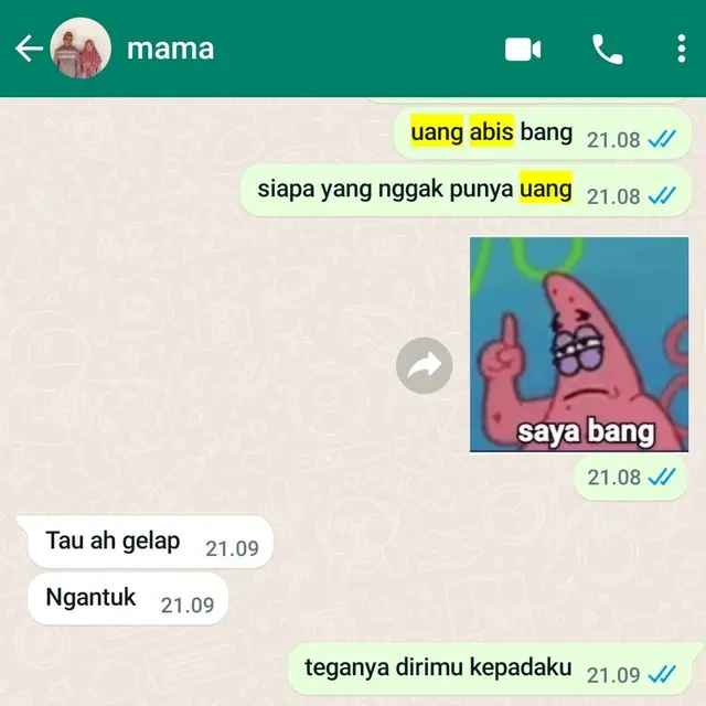6 Chat Anak Rantau Minta Uang ke Orangtua Ini Kocak, Pakai Stiker Memelas