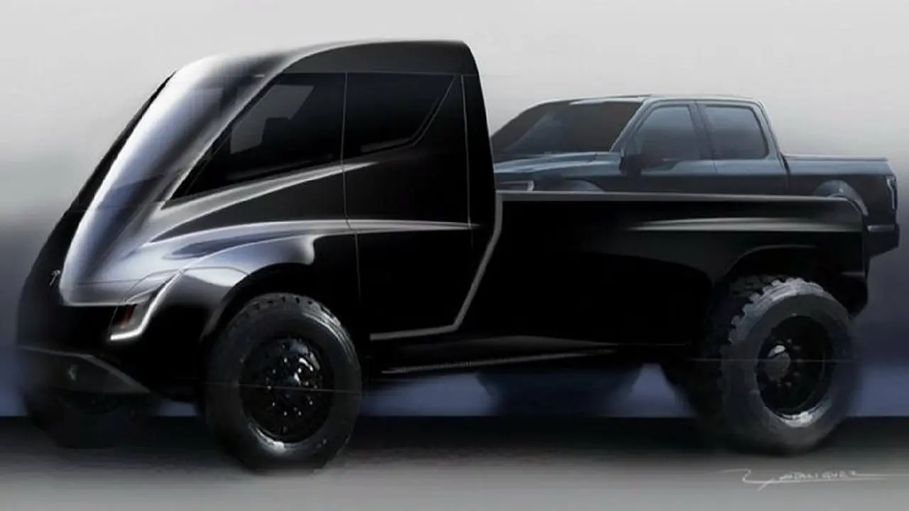 Pikap listrik Tesla (Foto: Carscoops)