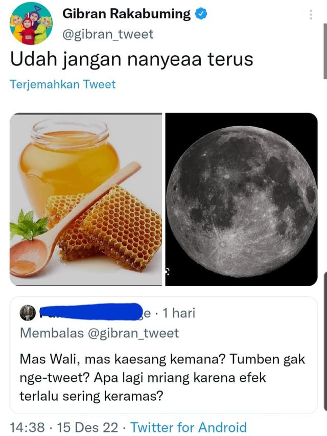 Unggahan Gibran Rakabuming soal Kaesang Pangarep bulan madu. (Foto: Dok. Instagram @gibran_tweet)