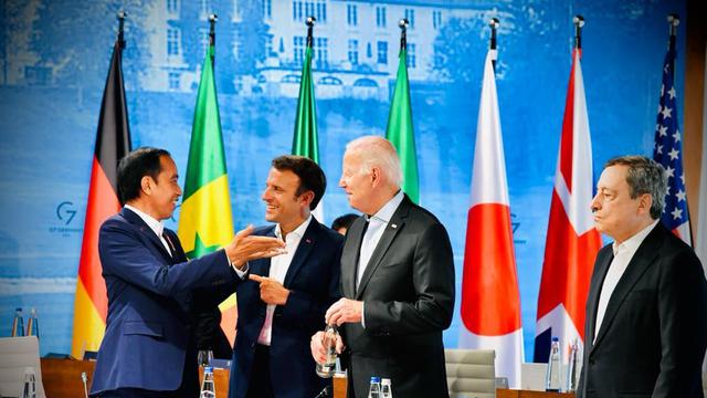 Presiden Jokowi saat menghadiri KTT G7 di Elmau, Jerman, Senin (27/6/2022). (Foto: Biro Pers Sekretariat Presiden)