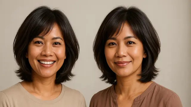 Model Bob dan Lob Potongan Rambut Modern untuk Ibu-ibu Stylish di 2025/AI