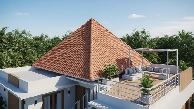 contoh rumah 1 lantai dengan rooftop minimalis biaya terjangkau