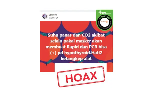 Cek Fakta hipotiroid masker