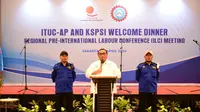 Sebanyak 42 delegasi pimpinan buruh Asia Pasifik yang tergabung dalam International Trade Union Confederation Asia Pasific (ITUC-AP) melakukan pertemuan di Jakarta.