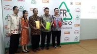 Konferensi pers tentang Furec yang dicanangkan sebagai standar kemasan plastik nasional yang ramah lingkungan di Jakarta, Rabu (21/8/2019) (Liputan6.com/Komarudin)