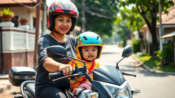 tips bawa anak 2 tahun naik motor