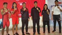 Seragam atlet Indonesia yang akan berlaga di SEA Games 2021&nbsp; (Liputan6.com/Thomas)&nbsp;
