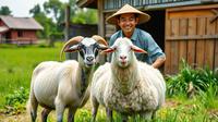 perbedaan kambing dan domba ©Ilustrasi dibuat AI