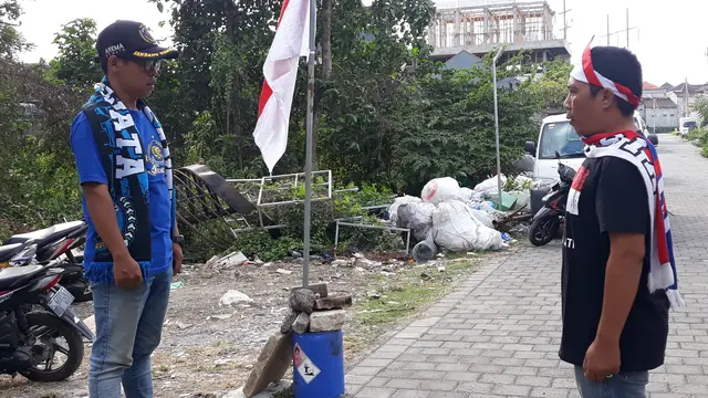 Cara suporter bola di bali rayakan hari kemerdekaan RI ke-74