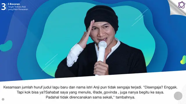 [Bintang] 5 Bocoran Single Terbaru Anji yang Bikin Penasaran