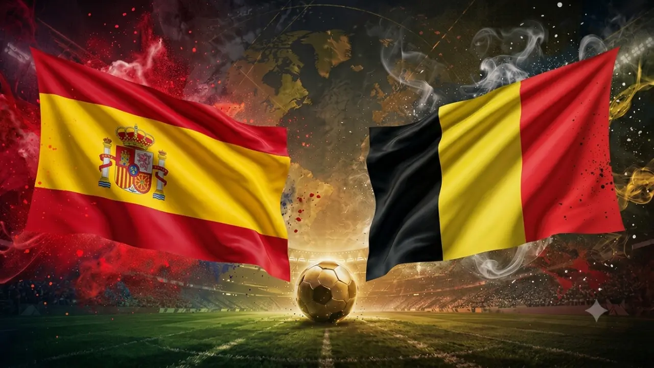 Ilustrasi Spanyol Vs Belgia