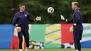 Timnas Inggris memulai perjalanan di Euro 2024 dengan menghadapi Serbia dalam pertandingan Grup C Euro 2024 di Arena AufSchalke, Gelsenkirchen, Senin (17/6/2024) dini hari WIB. (Adrian DENNIS / AFP)