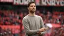 Pemain Bayer Leverkusen, Xabi Alonso terlihat saat laga Bundesliga melawan FC Cologne di Leverkusen, Jerman, 8 Oktober 2023. (AFP/Ina Fassbender)