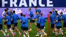Skuad Yunani dibawah asuhan Gustavo Poyet, dari 2 laga telah mencetak 5 gol dan baru satu kali kebobolan. (AFP/Franck Fife)