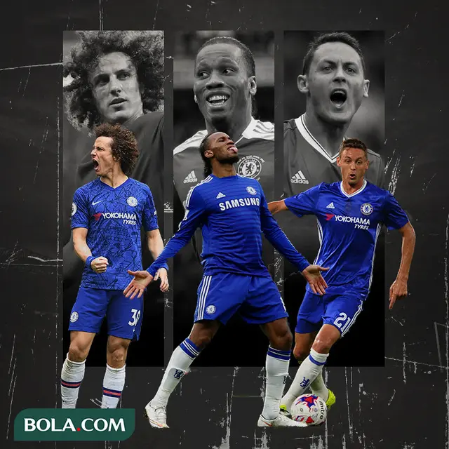 David Luiz, Nemanja Matic dan Didier Drogba