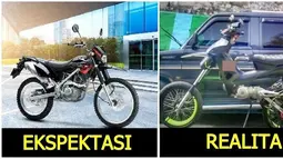 Penasaran gak sih sepanjang apa kaki pengendara motor Supra tinggi itu? (Source: Ist)
