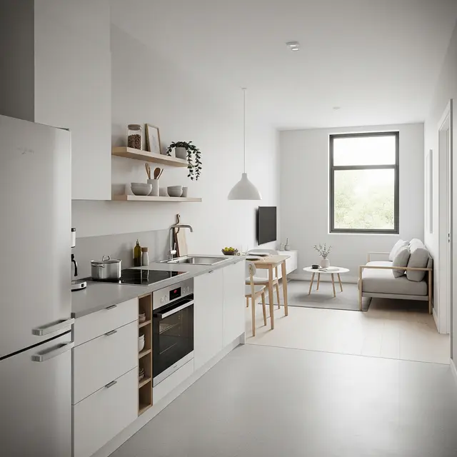 Desain Dapur Kecil Tanpa Sekat yang Cocok untuk Rumah Sempit