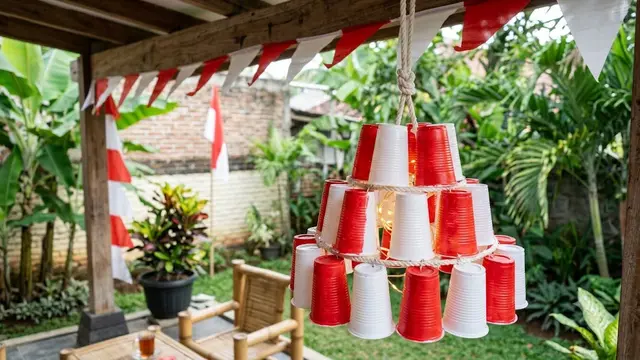 Ide Lampion 17 Agustus dari Gelas Plastik Bekas