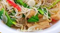 Sepiring tumis toge tahu sawi. (Liputan6.com/IG/dapurbundadisti)