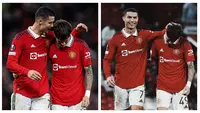 ayap kiri Manchester United asal Argentina berusia 18 tahun, Alejandro Garnacho baru saja mengukir sejarah dalam kariernya saat tampil sebagai starter dalam laga matchday ke-5 Liga Europa 2022/2023 menghadapi Sheriff Tiraspol di Old Trafford Stadium, Jumat (29/10/2022) dini hari WIB. Lebih membanggakan lagi, ia tampil bareng dengan Cristiano Ronaldo yang begitu ia idolakan. (Kolase twitter@manutd)