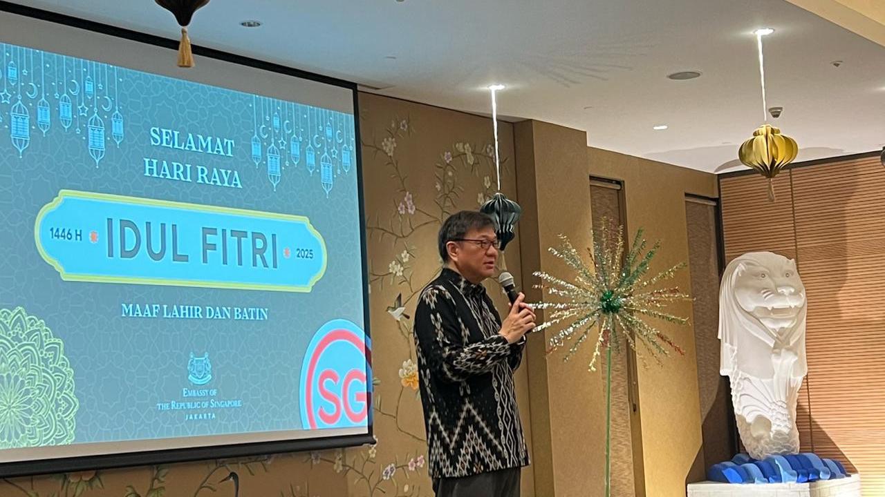 Duta Besar Singapura untuk Indonesia Kwok Fook Seng menggelar acara halal bihalal. (Dok Kedutaan Singapura)