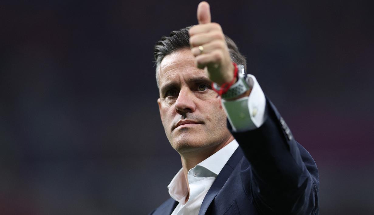 Nama baru muncul sebagai kandidat pelatih Timnas Indonesia. Ia adalah John Herdman yang digadang-gadang akan duduk di kursi kepelatihan Skuad Garuda menggantikan Patrick Kluivert yang diberhentikan semenjak gagal membawa Timnas Indonesia melaju ke Piala Dunia 2026. (AFP/Adrian Dennis)