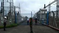 Gardu Induk Tegangan Tinggi (Gitet) di Kabupaten Kuningan, Jawa Barat. (Liputan6.com/Panji Prayitno)