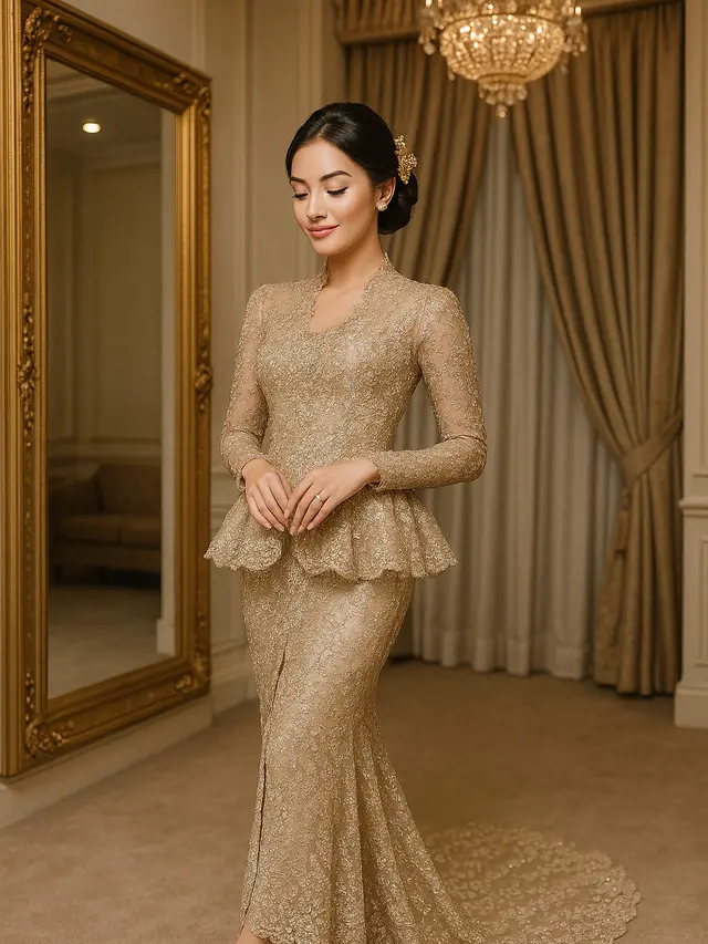 Model Kebaya Pengantin Full Payet yang Mewah