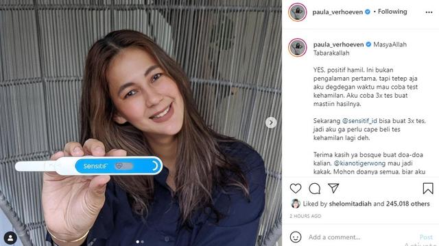 Paula Verhoeven Hamil Anak Kedua Diakui Direncanakan Usai Lakukan Pola Hidup Sehat Showbiz Liputan6 Com