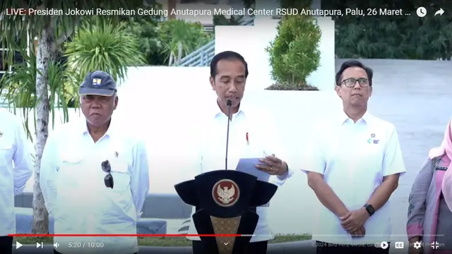 Jokowi Resmikan RSUD Anutapura Palu, RS Pertama di RI yang Tahan Gempa