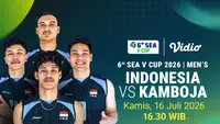 Indonesia vs Kamboja - SEA V Cup Men Live Hanya di Vidio