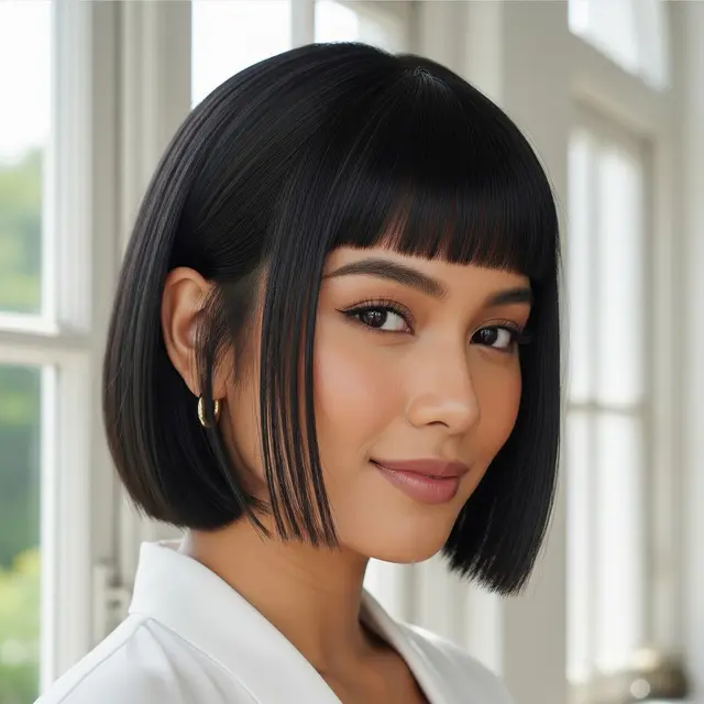 Model Rambut Pendek Wanita ala Jepang (Image by Gemini AI)