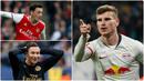 Timo Werner menjadi pemain Jerman dengan transfer termahal saat ini usai dibeli Chelsea seharga 53 juta euro dari RB Leipzig. Berikut Timo Werner dan 5 transfer pemain Jerman termahal sepanjang sejarah. (kolase foto AFP)