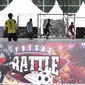 Suasana pertandingan Super Soccer Futsal Battle di Lapangan Blok S, Jakarta, Sabtu (15/9/2018). Sebanyak 32 tim yang berlaga di ajang ini merupakan tim yang lolos dari babak eliminasi di 10 tempat yang berbeda. (Bola.com/M Iqbal Ichsan)