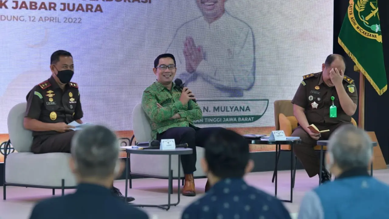 Ridwan Kamil dalam acara di Kajati Jabar.