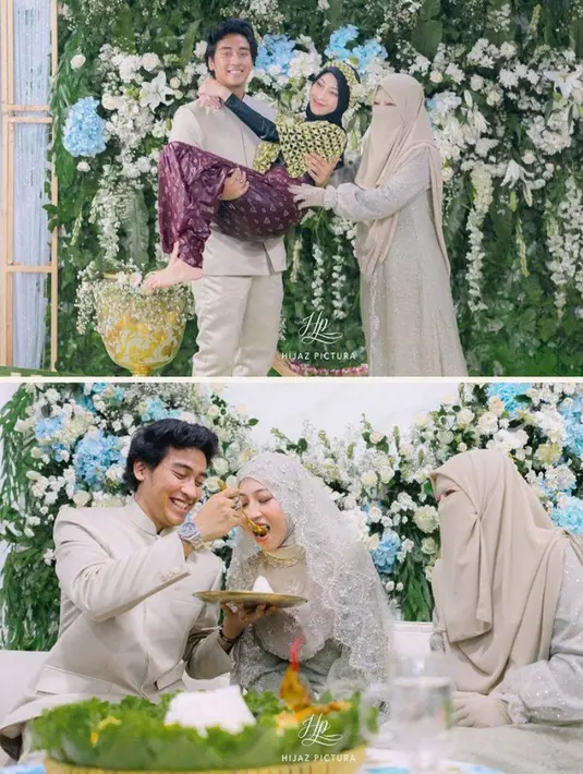 Busana ini pun dikenakan Umi Pipik saat pengajian pernikahan sang putri. Tampak Ummi Pipik pun mengikuti rangkaian prosesi tersebut. [@hijazpictura]