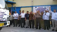 Peluncuran Kegiatan Ketersediaan Pasokan dan Stabilisasi Harga (KPSH) Beras Medium oleh Direktur Utama Bulog Budi Waseso, Selasa (4/9/2018). (Wilfridus Setu Embu/Merdeka.com)
