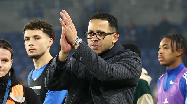 Pelatih Strasbourg, Liam Rosenior, disebut menjadi kandidat terkuat calon manajer anyar Chelsea, menggantkan Enzo Maresca. (AFP/Frederick FLORIN)