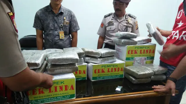8 Kotak Pempek Palembang Isi Ganja Disita Petugas Cargo Bandara SMB II