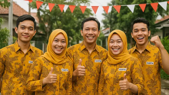 Warna Baju Batik yang Cocok untuk Panitia 17-an di Kampung