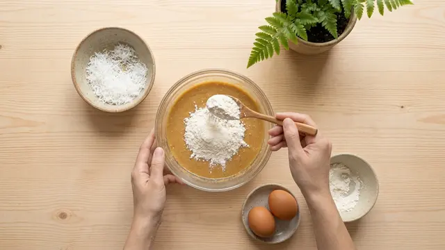 ilustrasi resep kue kentang kukus gula aren