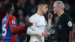 Manchester City dipaksa bermain imbang oleh tuan rumah Crystal Palace saat laga terakhir pekan ke-29 liga Inggris 2021/2022. (AP Photo/Matt Dunham)