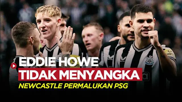 Berita video Newcastle United berhasil raih kemenangan di matchday kedua Liga Champions 2023/2024, usai permalukan PSG dengan skor 4-1. Eddie Howe tak menyangka dengan kemenangan ini.